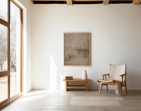 Neutral Abstract Wall Art | Beige Textured Modern Decor | Digital Download