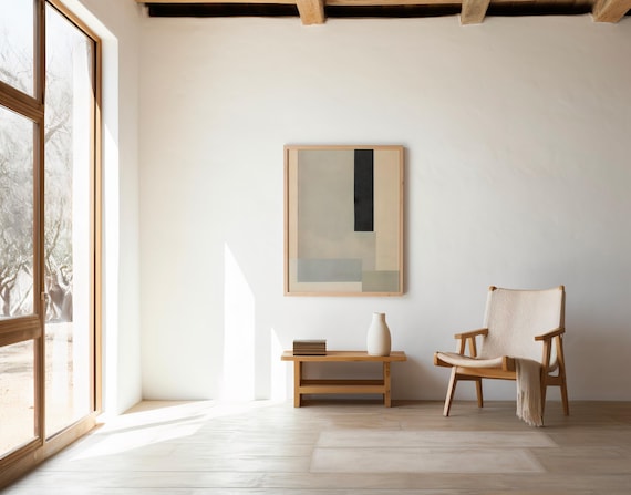 Neutral Minimalist Abstract Wall Art – Digital Download