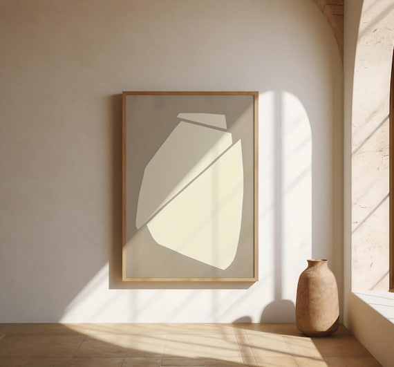 Neutral Organic Abstract Wall Art – Fine Art Poster