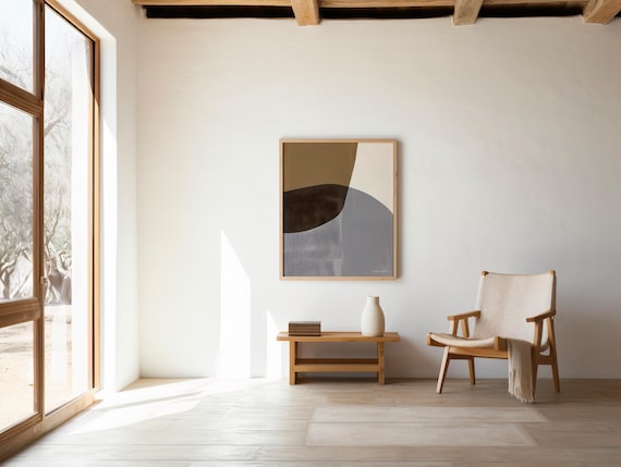 Abstract Neutral Shapes | Modern Minimalist Wall Art | Digital Download