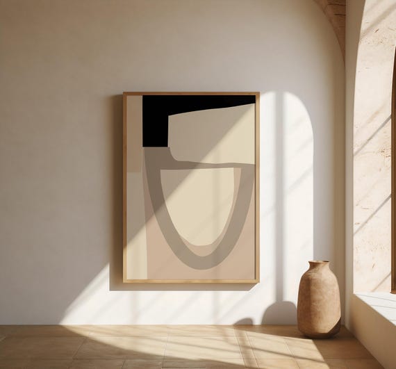 Black and Cream Abstract Wall Art | Arch Form – Fine Art Poster Print