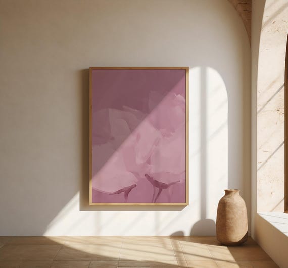 Soft Blush Abstract Wall Art – Fine Art Poster