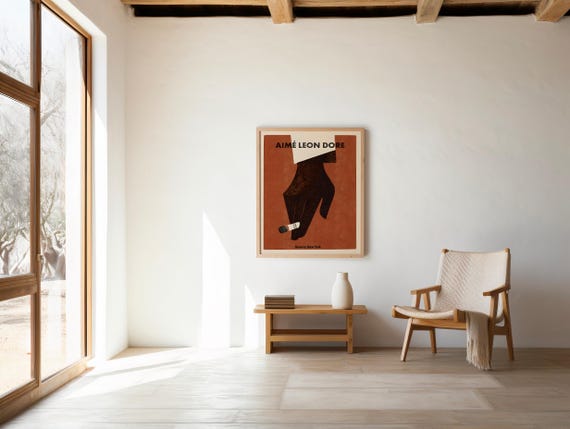 Vintage-Inspired Aime Leon Dore Graphic Art Poster | Digital Download for Modern Home Decor