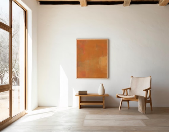 Warm Orange Abstract Wall Art | Digital Download