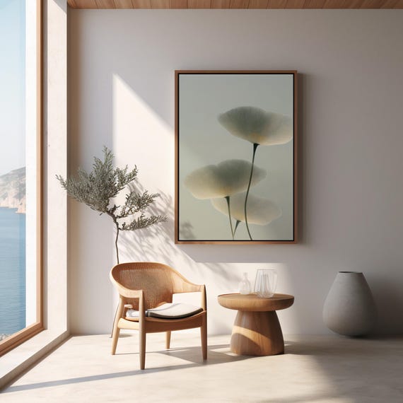 Ginkgo Leaf Print: Minimalist Japandi Wall Art (Digital Download)