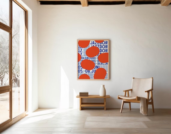 Orange & Blue Graphic Poster | Digital Download