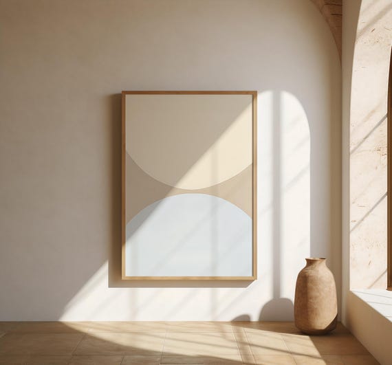 Soft Neutral Arch Abstract Wall Art | Fine Art Poster