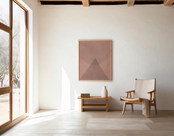 Blush Abstract Wall Art | Minimalist Geometric Decor | Digital Download