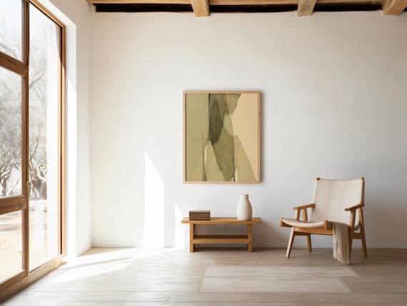Neutral Abstract Wall Art: Minimalist Beige Print for Modern Earth Tone Decor - Digital Download