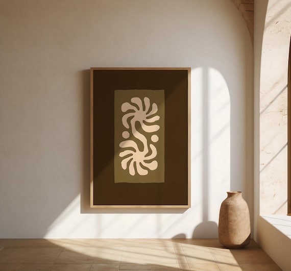 Organic Brown Abstract Wall Art | Fine Art Poster