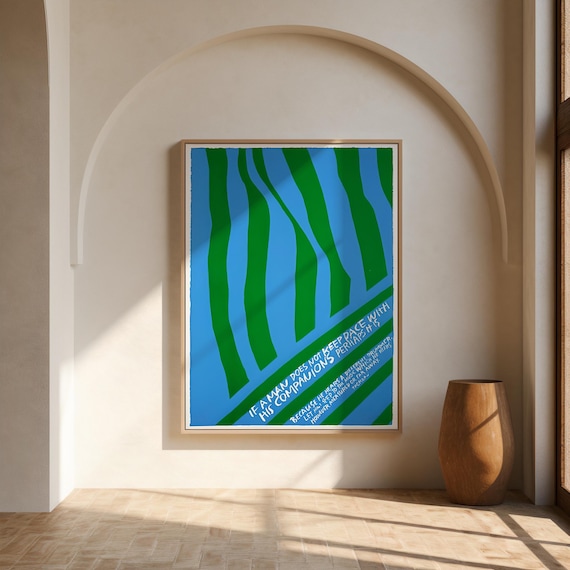 Thoreau Quote Print: Different Drummer Inspirational Art (Digital Download)