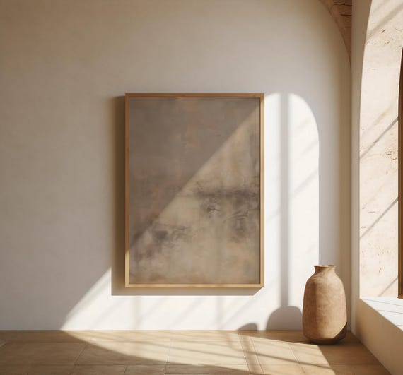 Neutral Abstract Wall Art | Beige Textured Modern Decor | Fine Art Poster