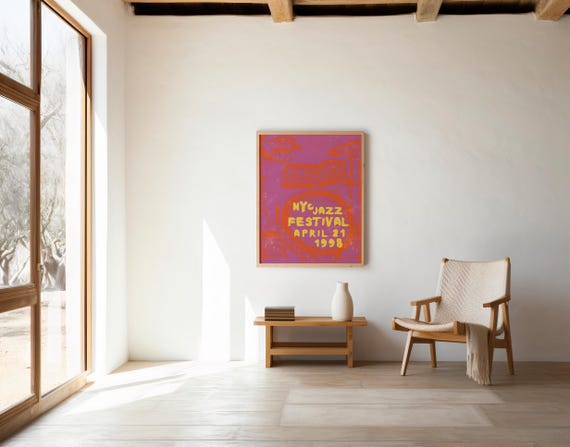 Vintage NYC Jazz Festival 1998 Poster | Digital Download