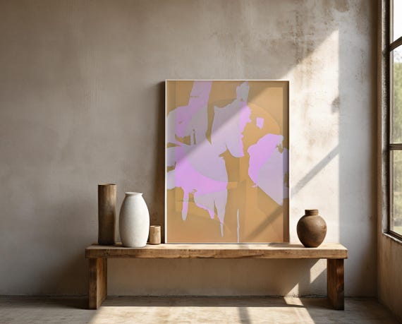 Lavender Blush Abstract Wall Art | Framed Poster