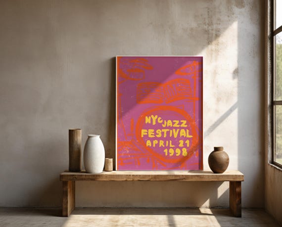 Vintage NYC Jazz Festival 1998 | Framed Poster