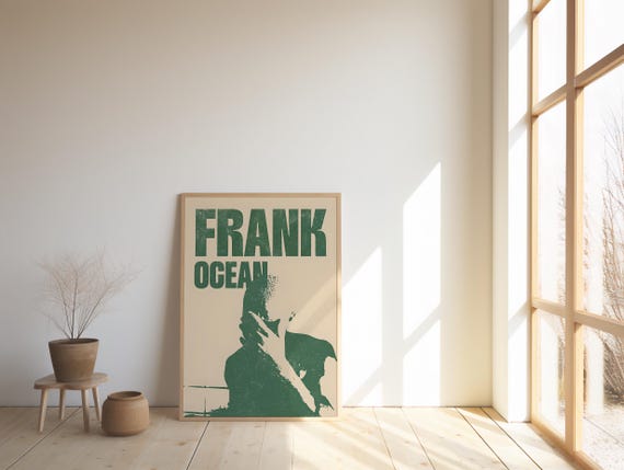 Frank Ocean Minimalist Music Poster | Retro Indie Wall Art Print | Digital Download