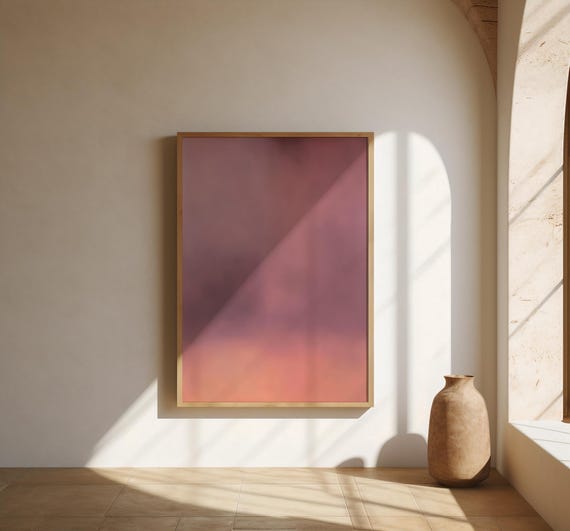 Dusty Rose Gradient Abstract Wall Art – Fine Art Poster
