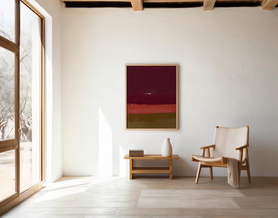 Abstract Earth Tones Color Block Wall Art | Digital Download