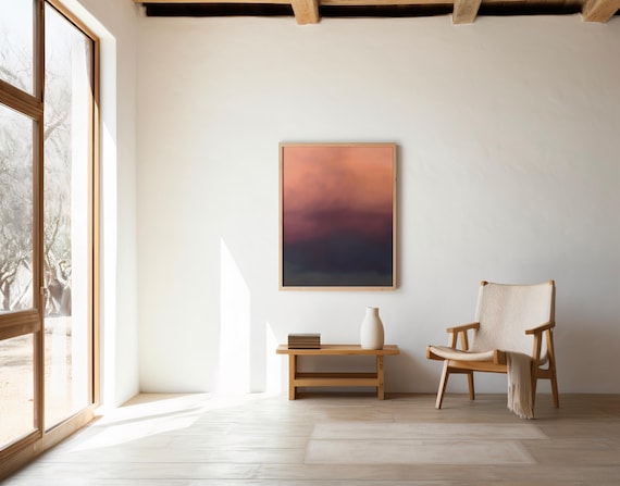 Soft Sunset Gradient Abstract Wall Art | Digital Download