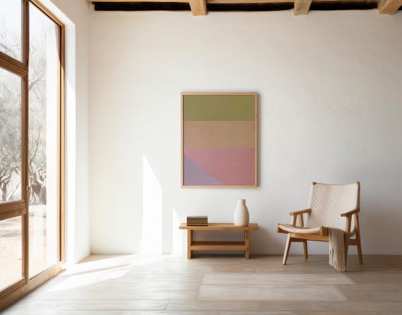 Modern Color Block Printable Wall Art | Earthy Minimal Abstract | Digital Download