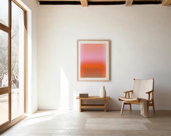 Pink and Orange Gradient Wall Art | Sunset Ombre – Printable | Instant Download