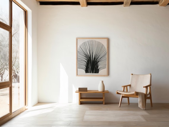 Digital Download | Black and White Abstract Line Art Print