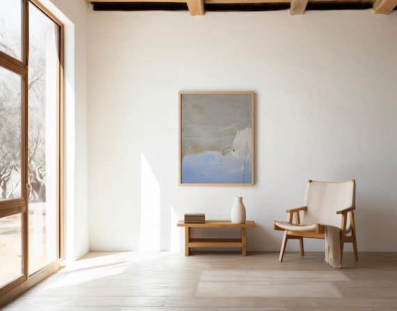 Neutral Abstract Wall Art – Minimalist Textured Painting – Digital Download