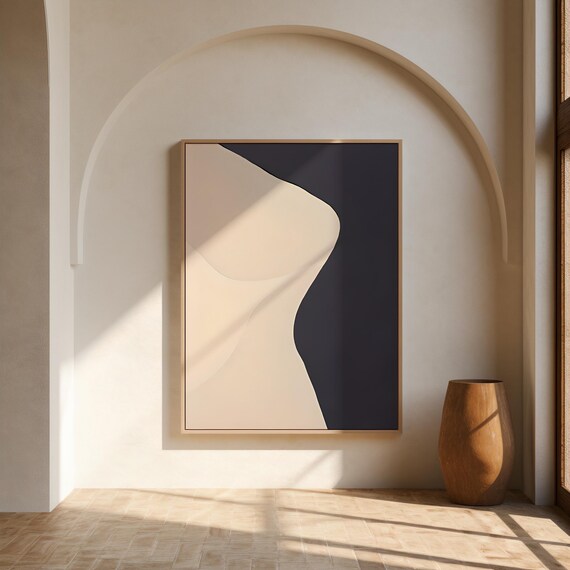 Digital Download: Minimalist Neutral Abstract Printable Wall Art
