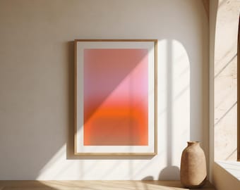 Pink and Orange Gradient Abstract Wall Art | Fine Art Poster