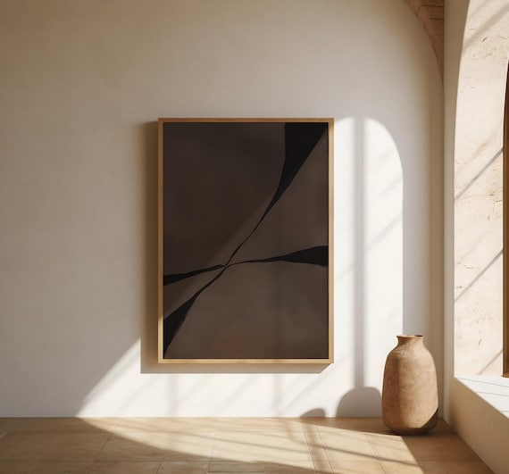 Dark Brown Architectural Abstract Wall Art – Fine Art Poster