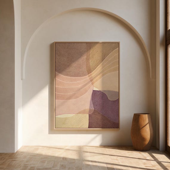 Neutral Abstract Line Art Printable | Modern Earthy Wall Decor (Digital Download)