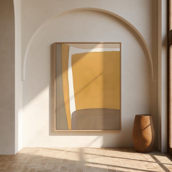 Fine Art Poster: Modern Neutral Abstract Print · Minimal Organic Wall Art (Unframed)