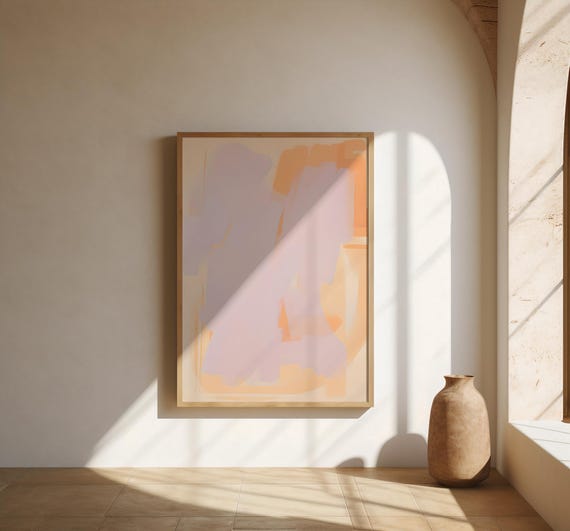 Lavender and Apricot Wall Art | Soft Color Field – Fine Art Poster Print