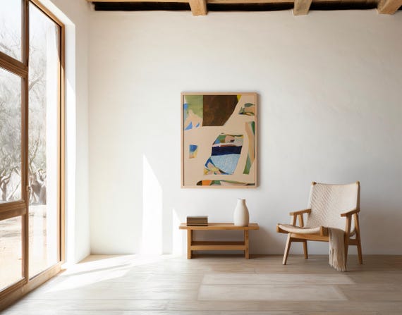 Abstract Color Block Wall Art | Modern Organic Shapes | Digital Download