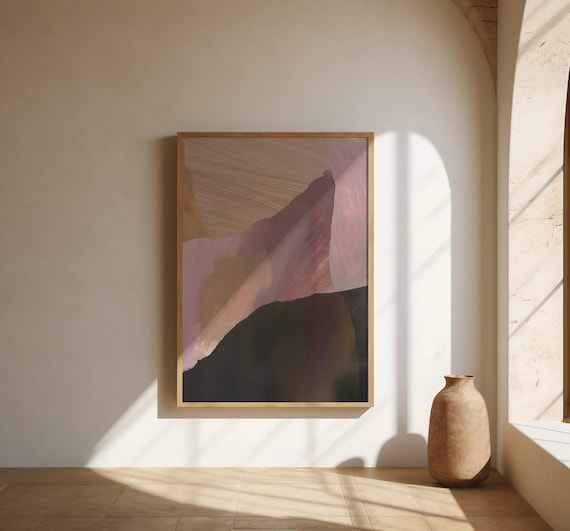 Modern Earthy Abstract with Painterly Texture – Fine Art Poster