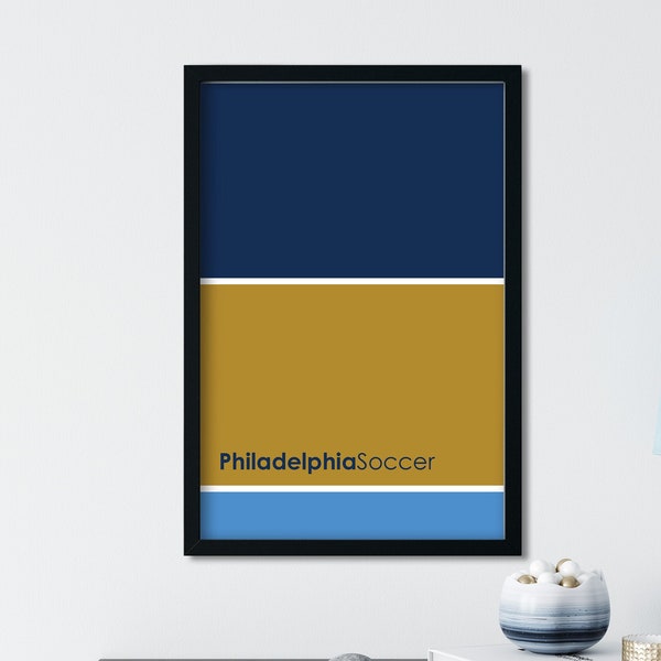 Philadelphia Union, Colors Poster, Pennsylvania Soccer, Phila Art, Subaru Park, Football Arena, MLS Major League, Libertadores Cup, Soccer