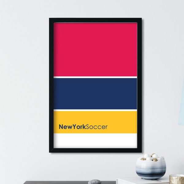 New York Red Bulls, Colors Poster, NY Soccer, Pantone, Red Bull Arena, Football Arena, MLS Major League, Libertadores Cup, Soccer Fan