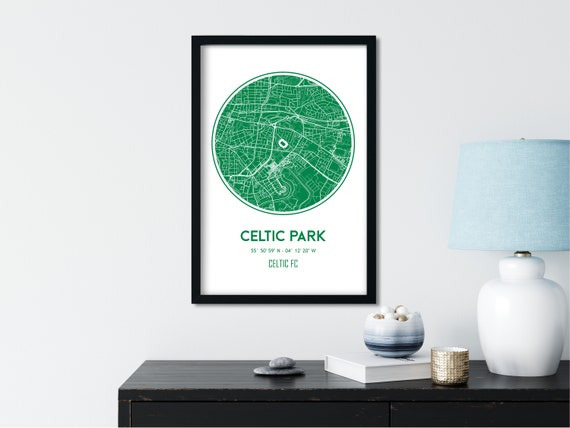 Lamp Park Field Map Celtic Park Map Celtic Football Club Scottish Football | Etsy