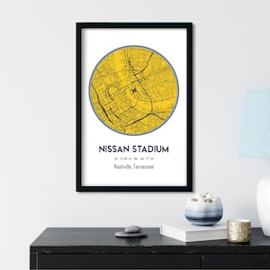 Print of Vintage Nissan Stadium Seating Chart Seating Chart on