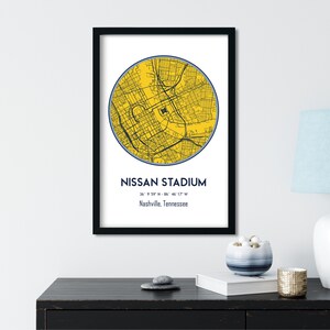 Print of Vintage Nissan Stadium Seating Chart Seating Chart on