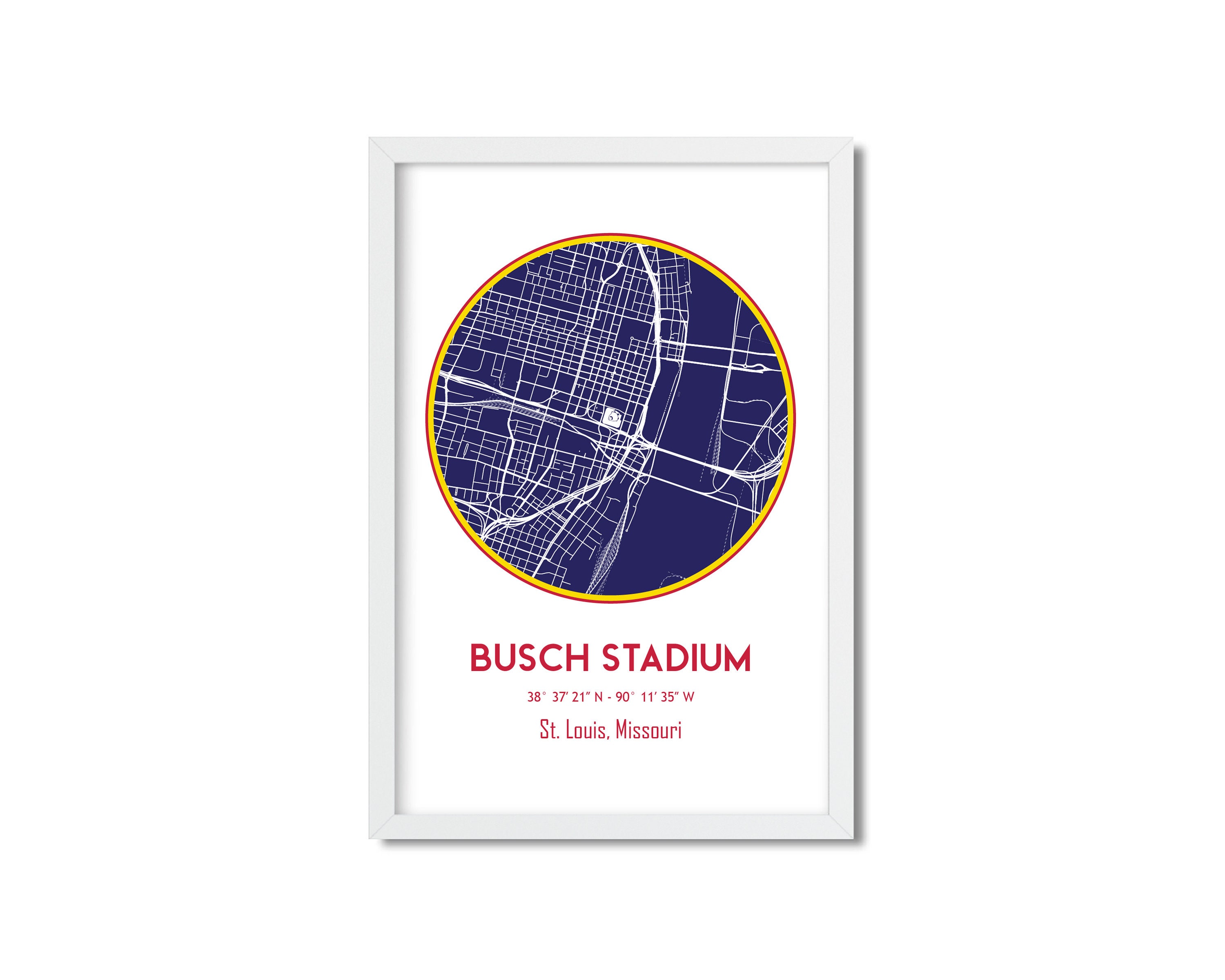 St Louis Cardinals Busch Stadium Map St Louis Baseball - Etsy