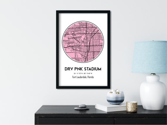 Inter Miami Stadium Map Drv Pnk Stadium Map Inter Miami Cf Florida Sports Fan Gift | Etsy