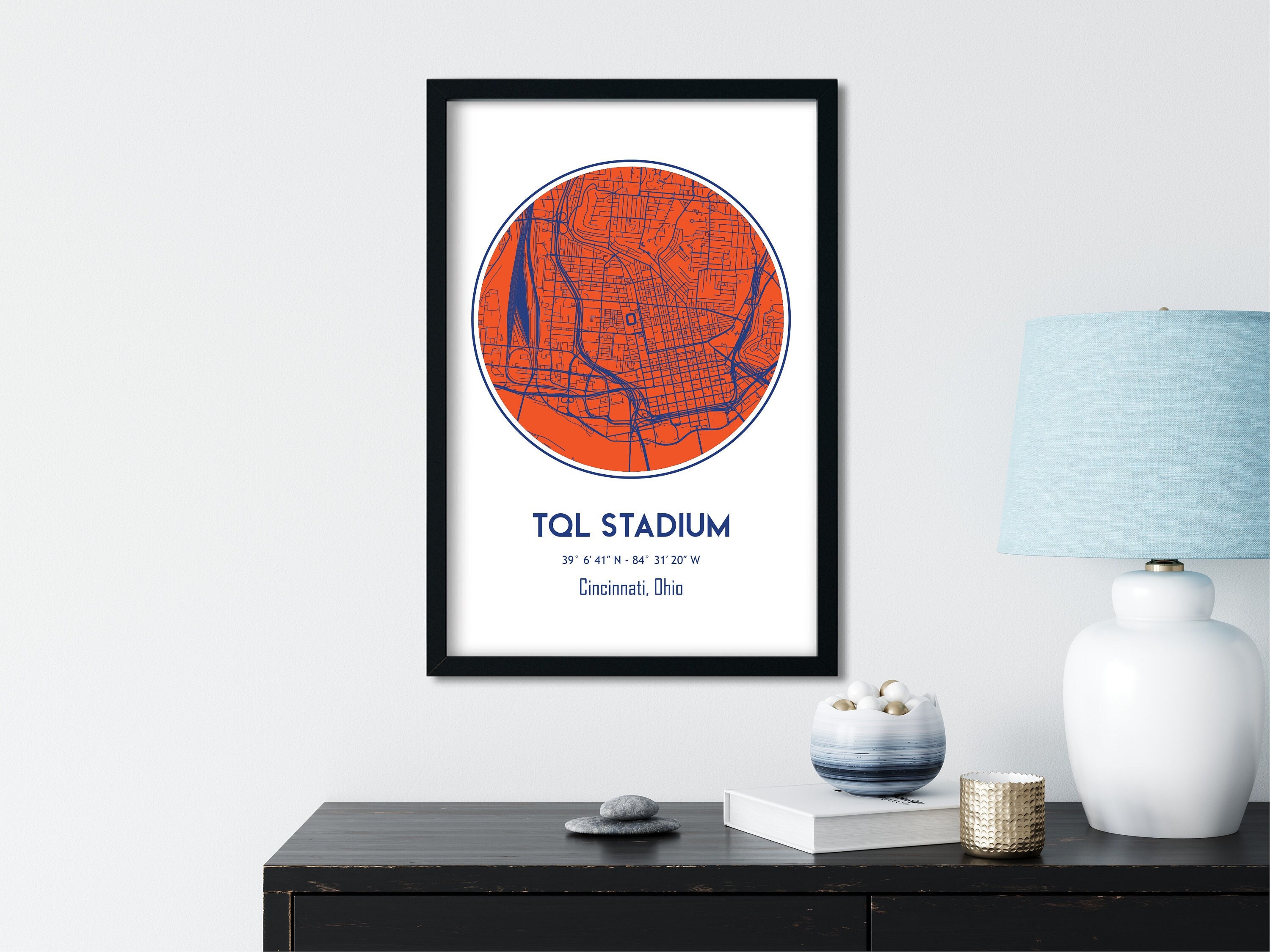 TQL Stadium Map FC Cincinnati Sports Fan Gift Football - Etsy Finland