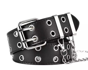 Black Belt Double Buckle - Etsy Australia