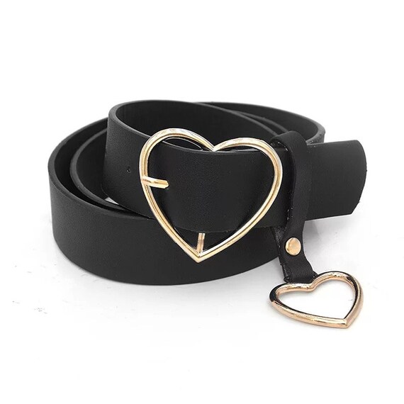 Heart Buckle Belt Etsy
