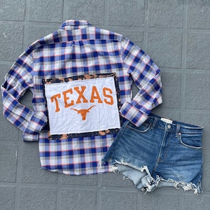 University of Texas Flannel | Texas Longhorns | Custom College Gear | Collegiate Apparel | Texas Top | Game Day Gear | Tailgate Outfit