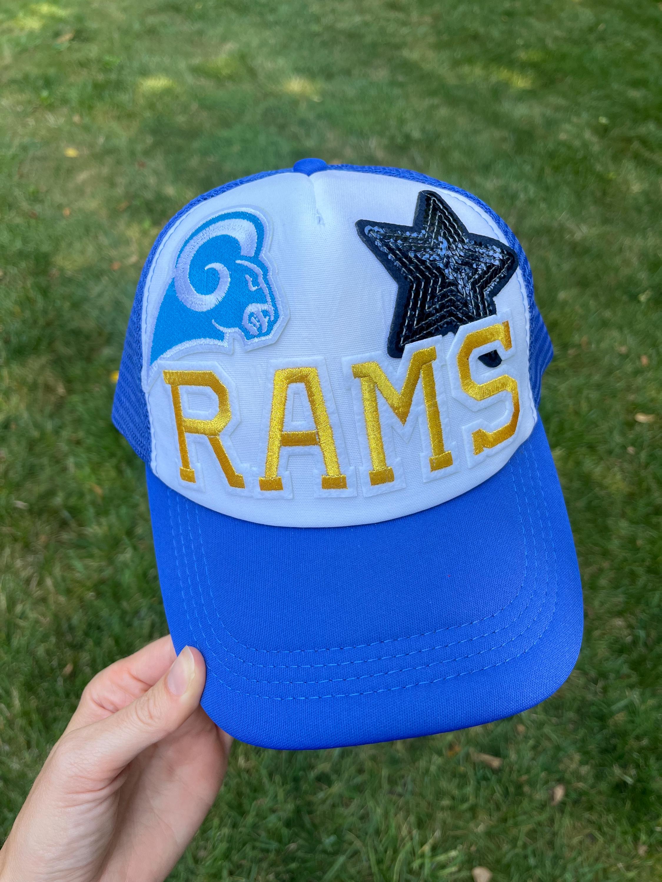 Los Angeles Rams Inspired Adjustable Trucker Hat LA Rams Hat Custom Rams Football Hat LA Rams Accessories Etsy