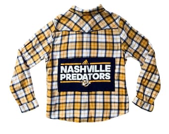 Nashville Predators Flanellhemd | Frauen Nashville Preds Shirt | NHL Flanellhemden | Räuberbekleidung