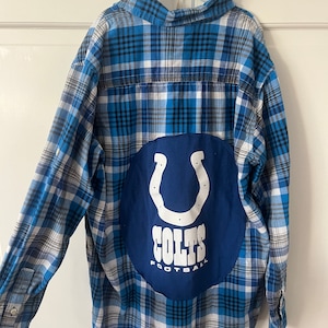 Kinder Indianapolis Colts Doppelgewebe Flanellhemd | Kinder Colts Bekleidung | Kinder Colts Button Down