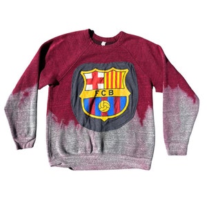 Bluza z okrągłym dekoltem FC Barcelona Dip Dye | Odzież FC Barcelona | Bluza FC Barcelona unisex | Niestandardowy sprzęt piłkarski Barcelona